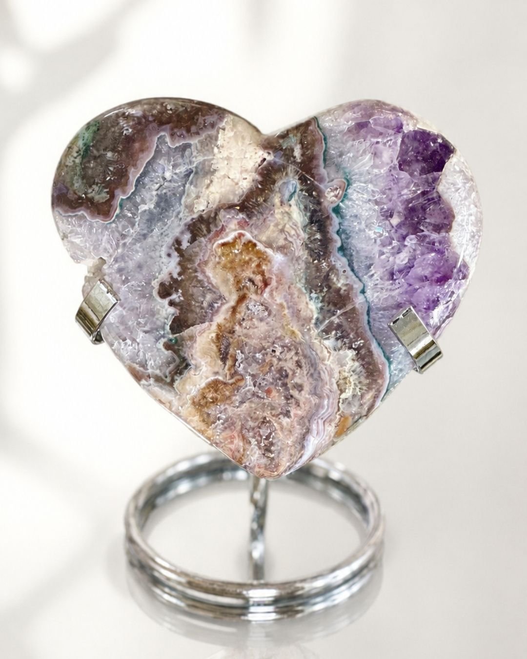 Coraz贸n de Amatista con 脕gata - Imagen 5