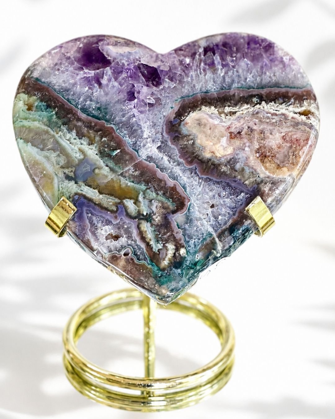 Coraz贸n de Amatista con 脕gata - Imagen 2