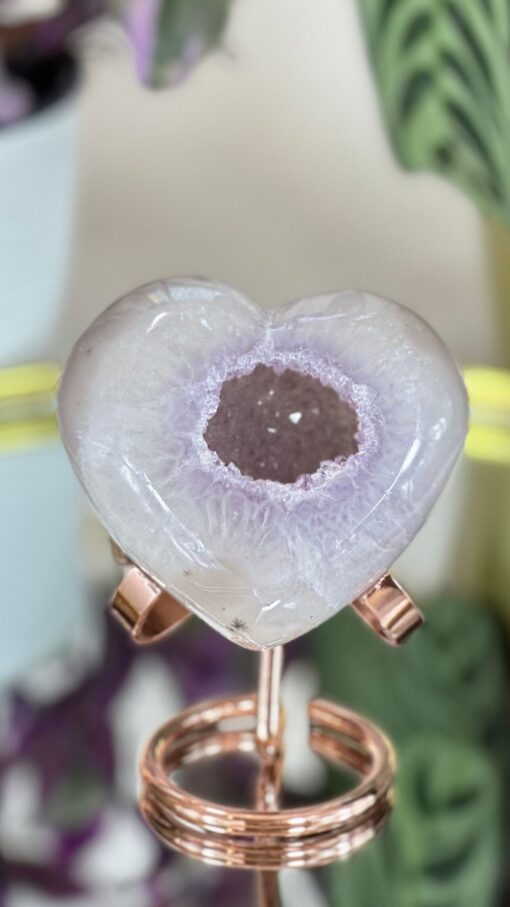 Corazón de Ágata con Geoda de Amatista