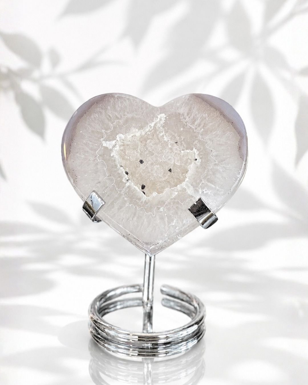 Corazón de Ágata Blanca