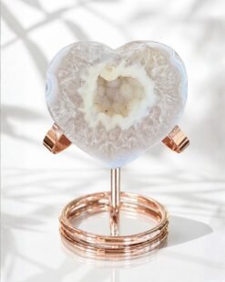 Corazón de Ágata Blanca (Geoda de azúcar)