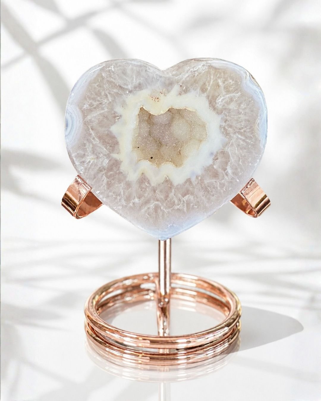 Corazón de Ágata Blanca (Geoda de azúcar)