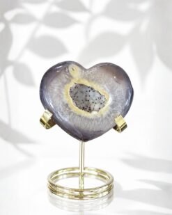 Corazón de Ágata Caramelo (Geoda de azúcar)