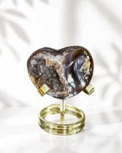 Corazón de Ágata Caramelo (Geoda)