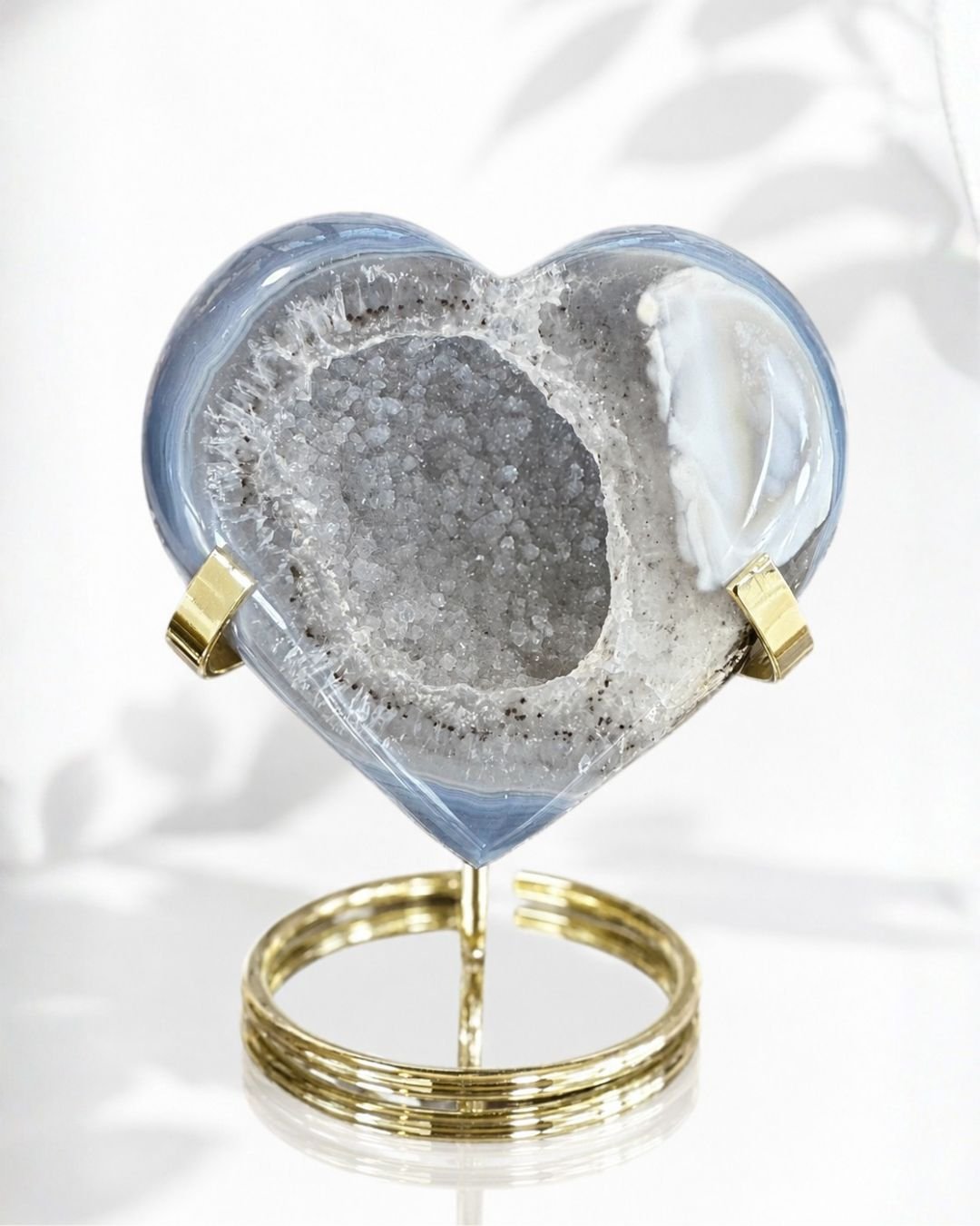 Corazón de Ágata Gris
