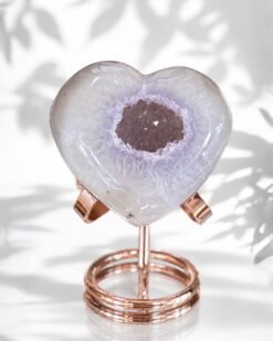 Corazón de Ágata con Geoda de Amatista