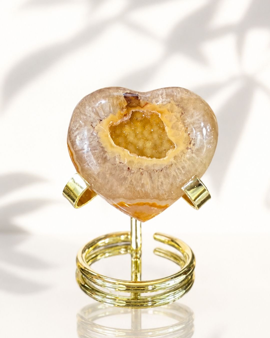 Corazón de ágata Caramelo