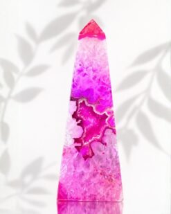 Obelisco de Ágata Rosa Teñida