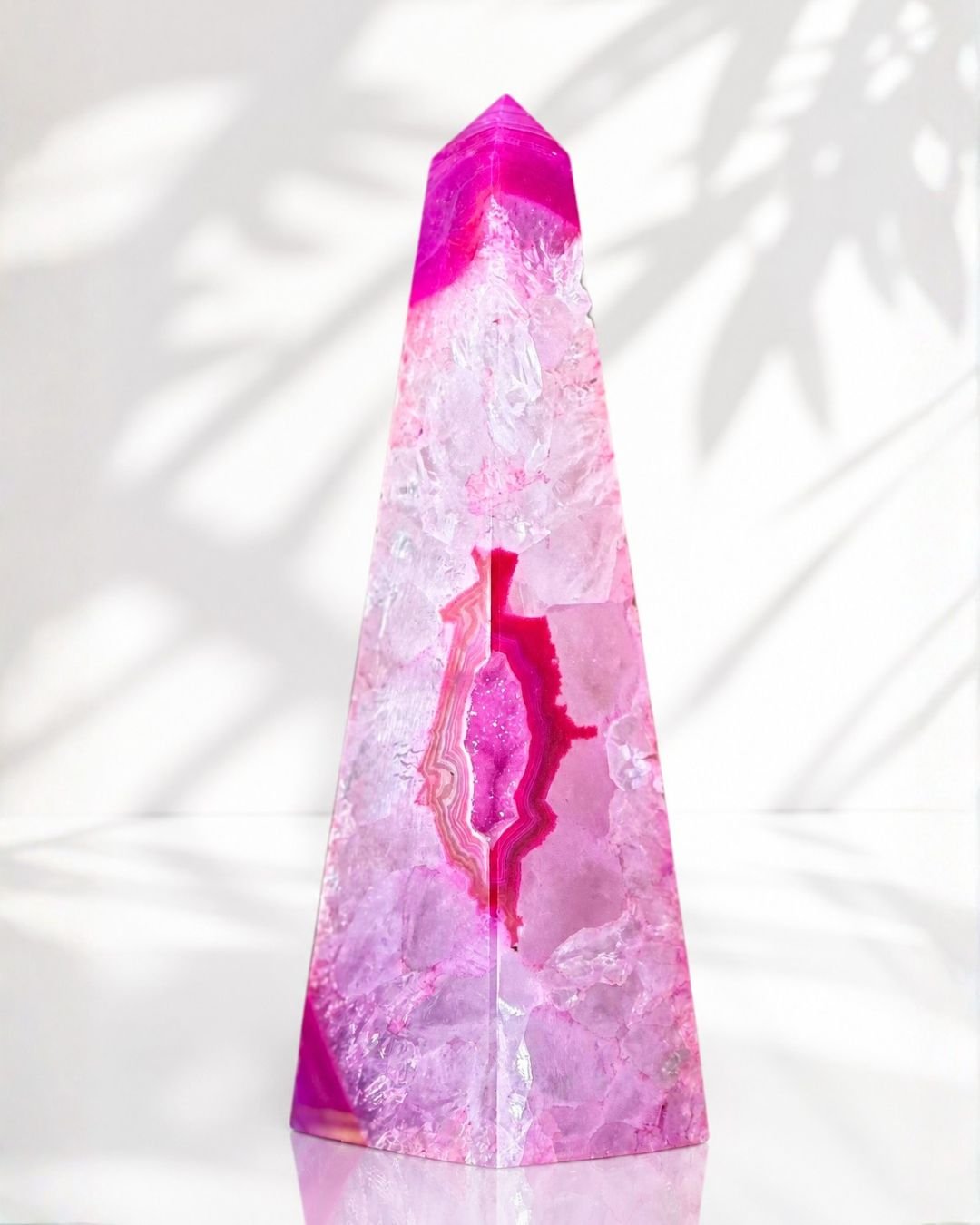 Obelisco de Ágata Rosa Teñida - Imagen 2