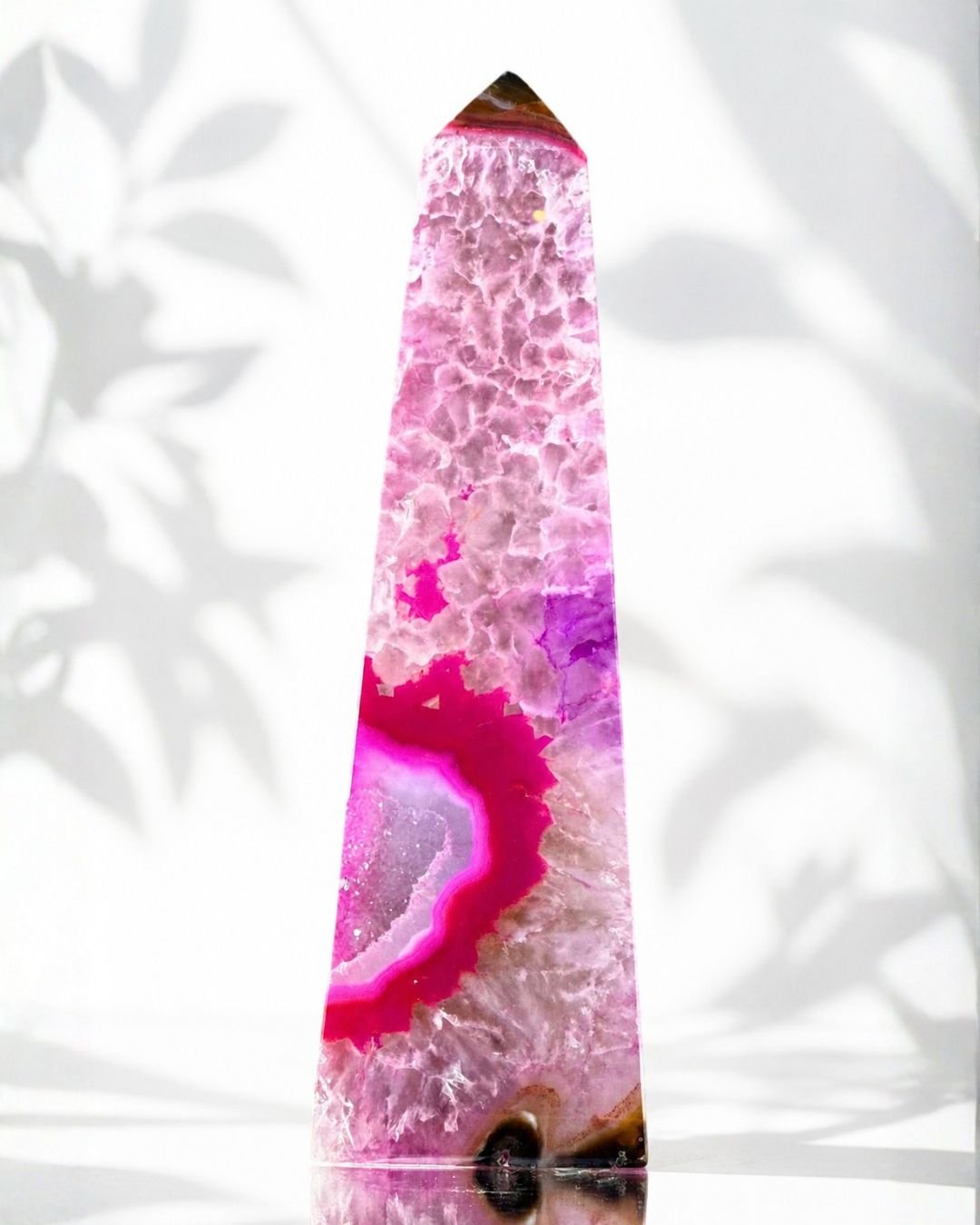 Obelisco de Ágata Rosa Teñida - Imagen 3