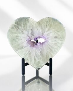 Corazón Grande de Amatista Blanca