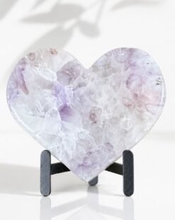 Corazón Mediano de Amatista Blanca