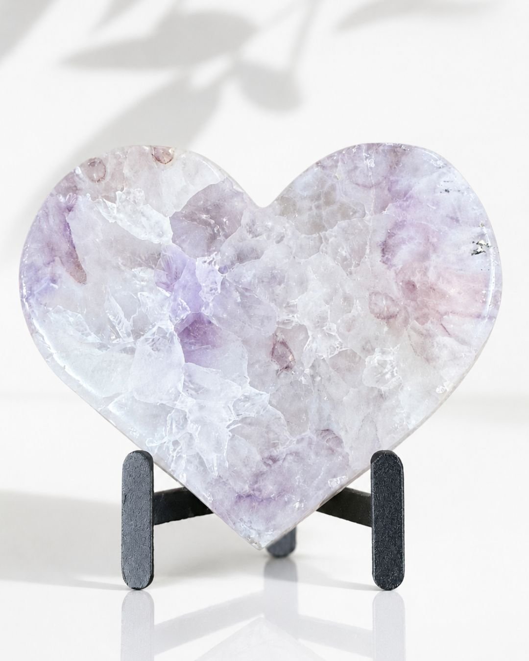 Corazón Mediano de Amatista Blanca