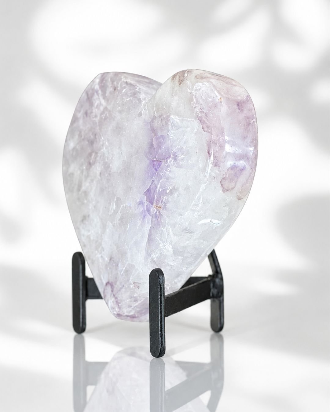 Corazón Mediano de Amatista Blanca - Imagen 2