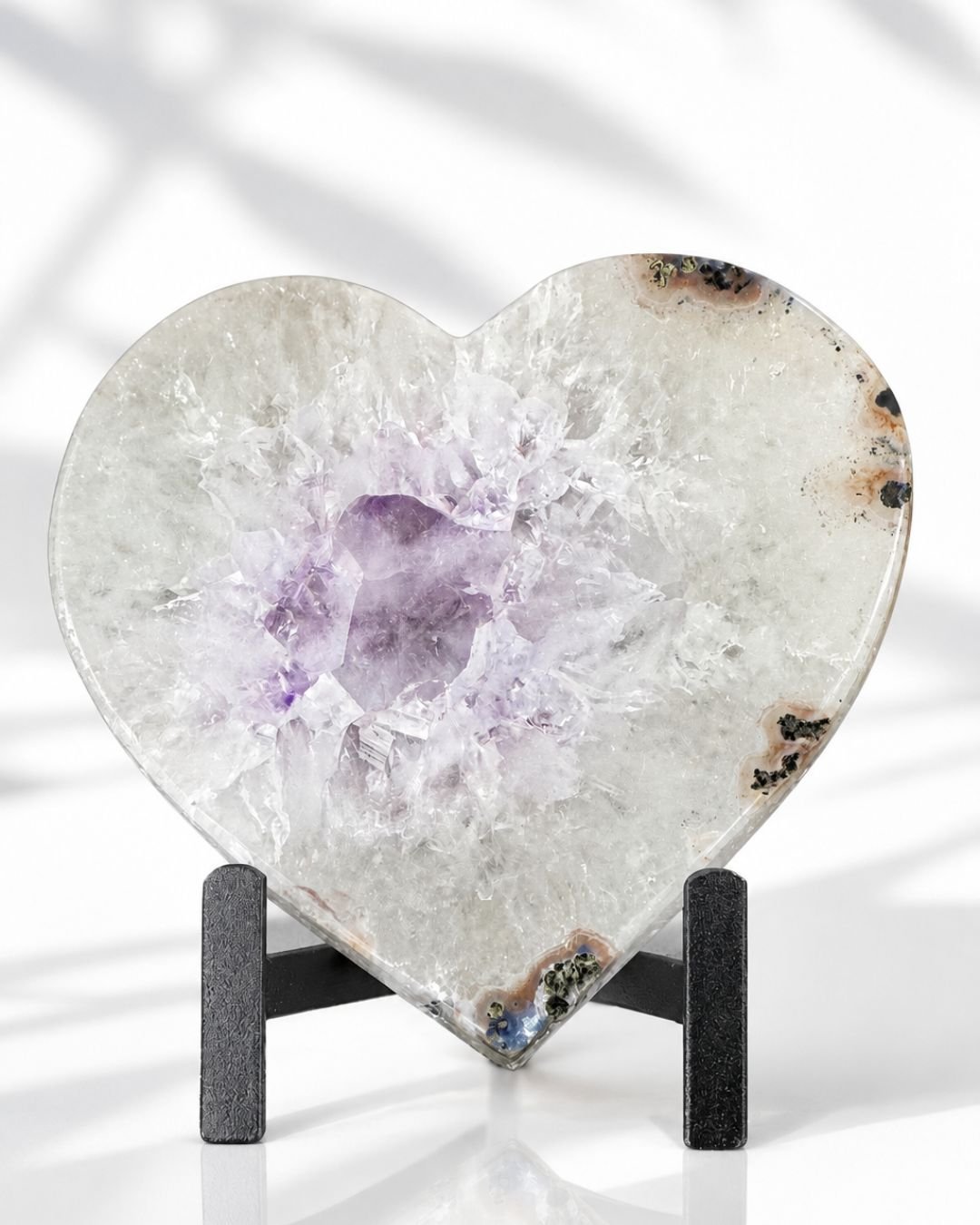 Corazón Mediano de Amatista Blanca - Imagen 5