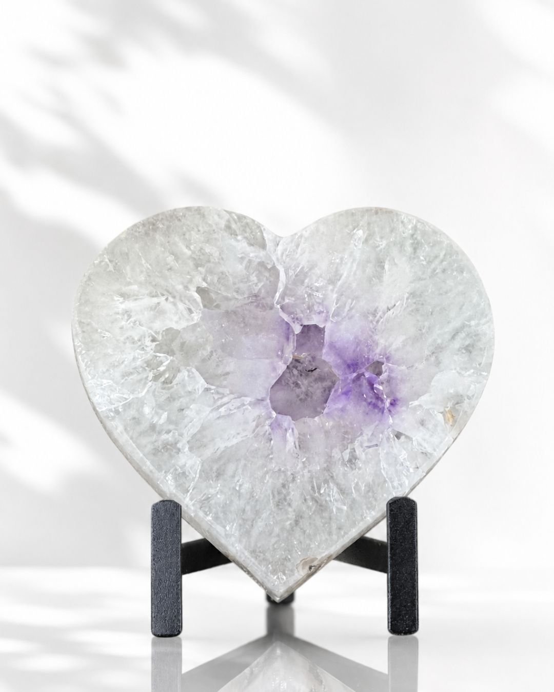 Corazón Mediano de Amatista Blanca - Imagen 4