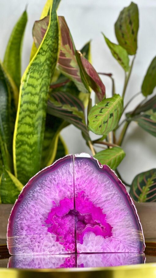 geoda ágata teñida rosa