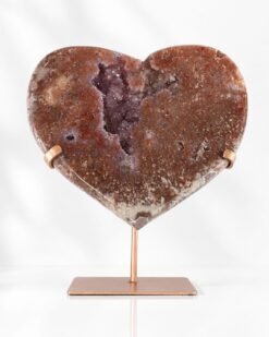 Amatista Rosa en Forma de Corazón