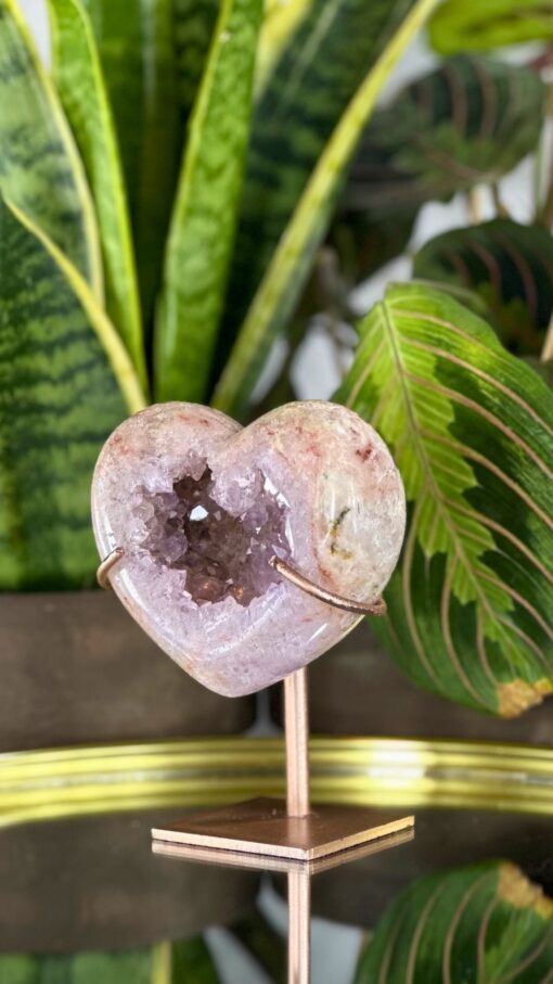 Amatista Rosa en Forma de Corazón - Imagen 2