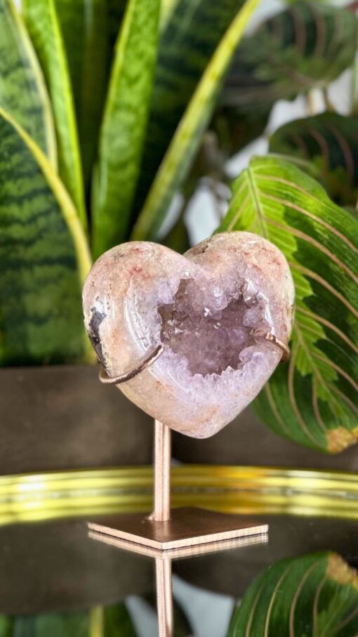 Amatista Rosa en Forma de Corazón - Imagen 3