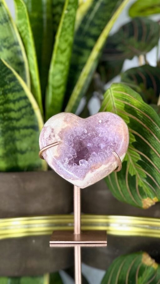 Amatista Rosa en Forma de Corazón 2