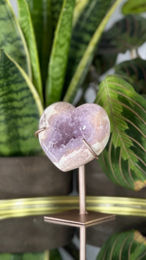 Amatista Rosa en Forma de Corazón 2.1