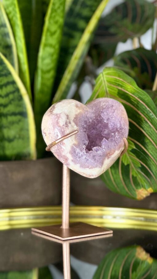 Amatista Rosa en Forma de Corazón - Imagen 3