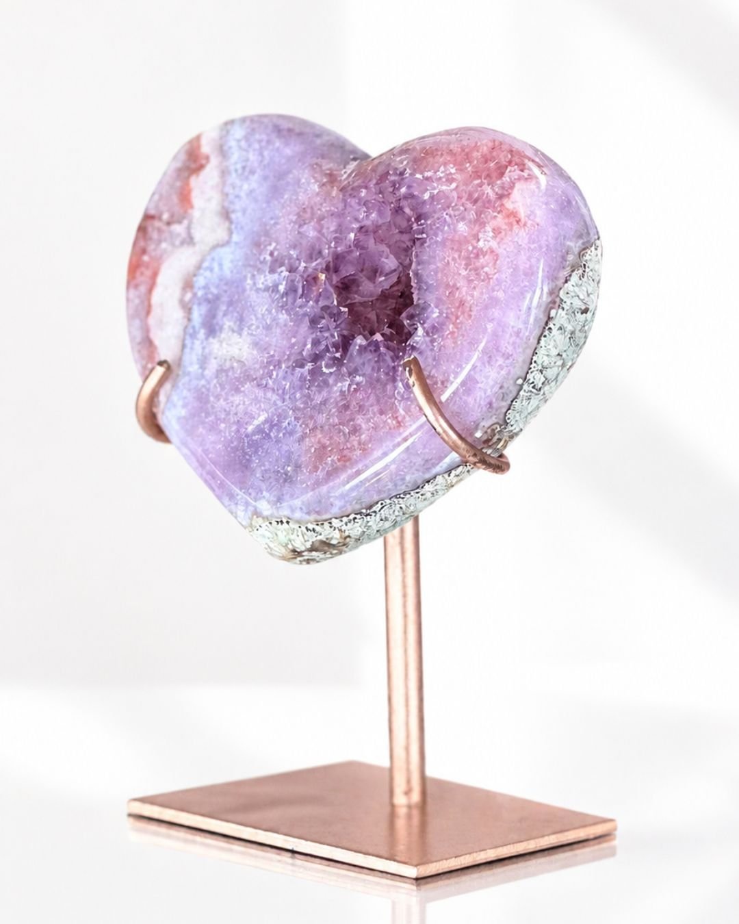 Amatista Rosa en Forma de Corazón - Imagen 3