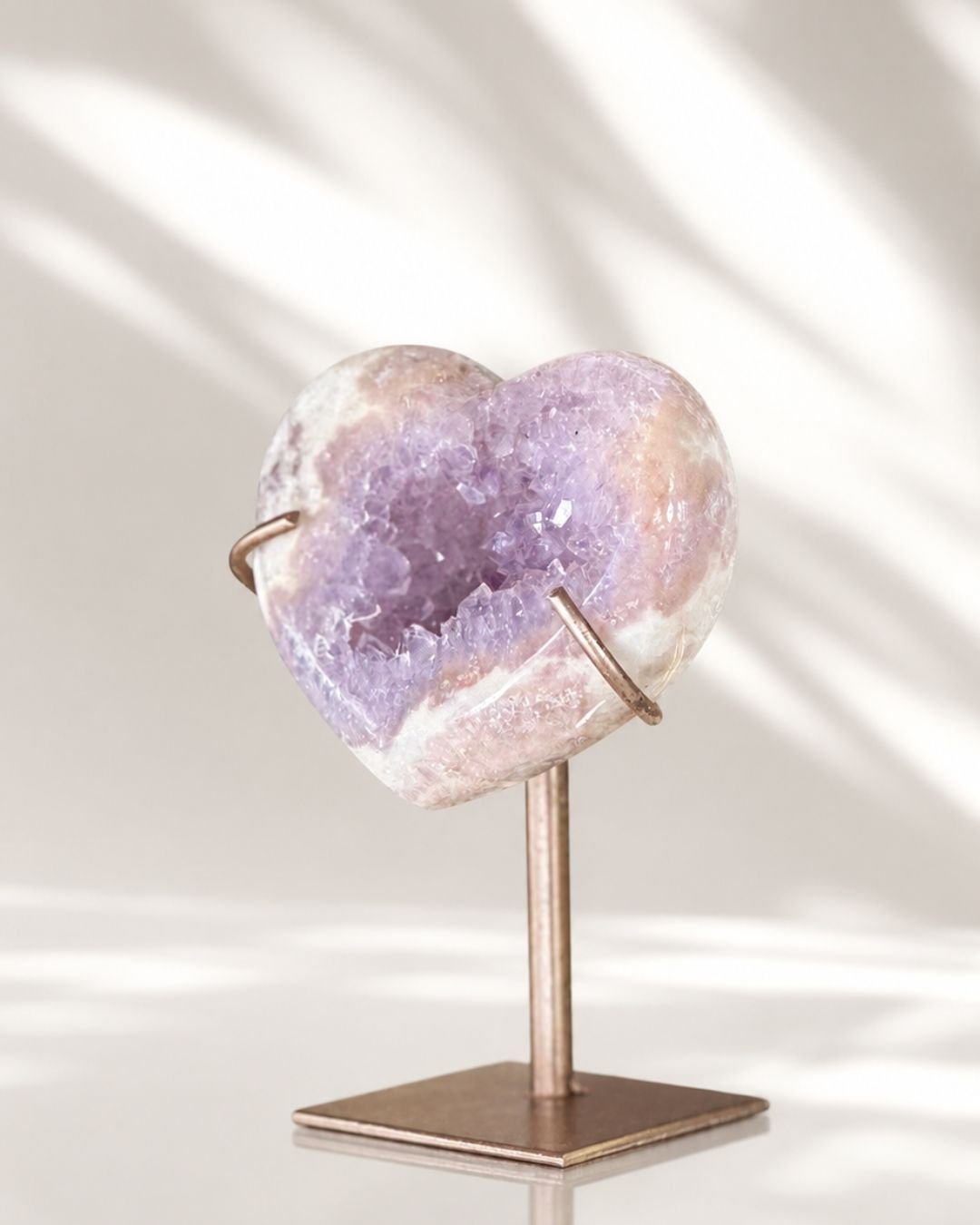 Amatista Rosa en Forma de Corazón - Imagen 2