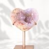 Amatista Rosa en Forma de Corazón