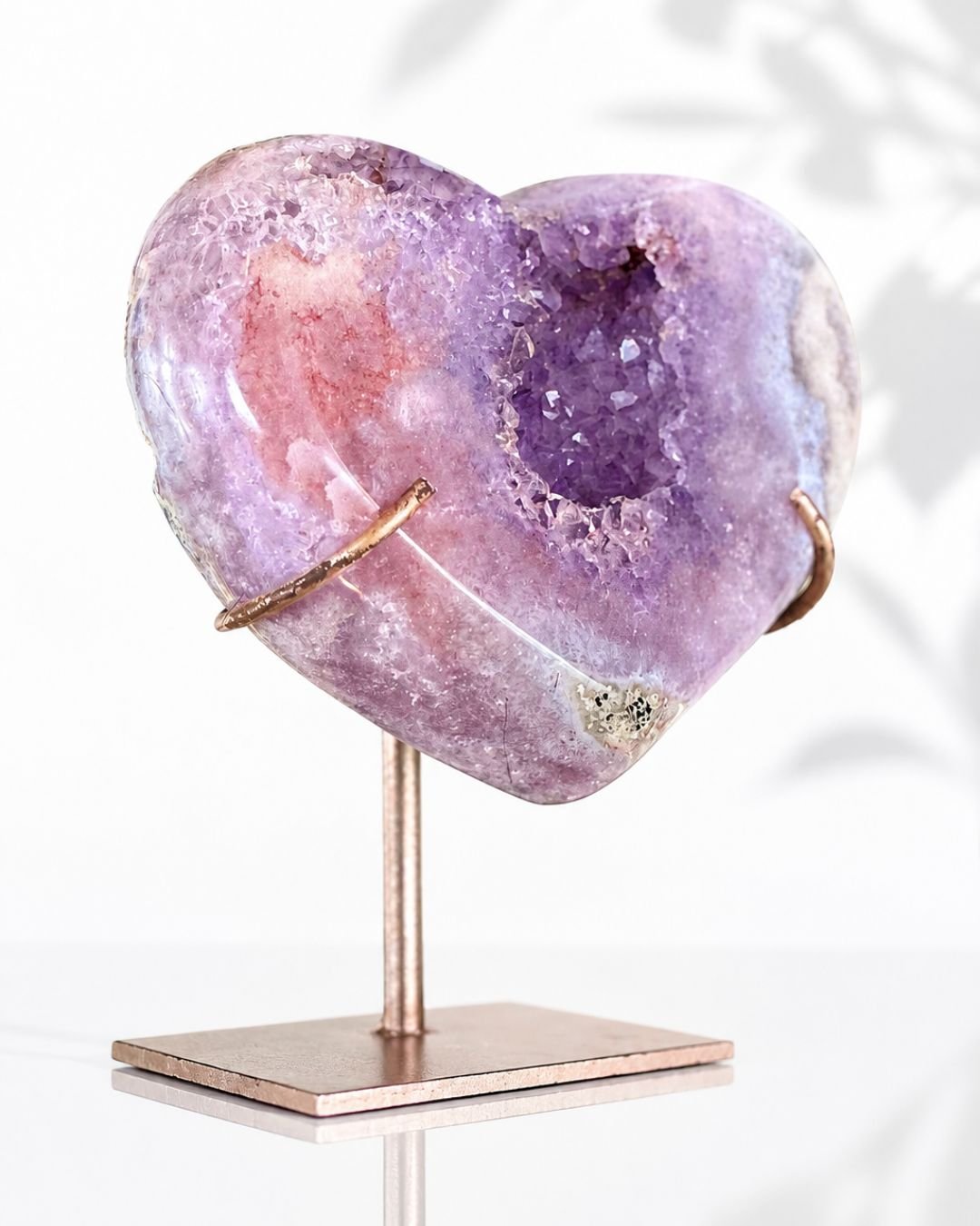 Amatista Rosa en Forma de Corazón - Imagen 3