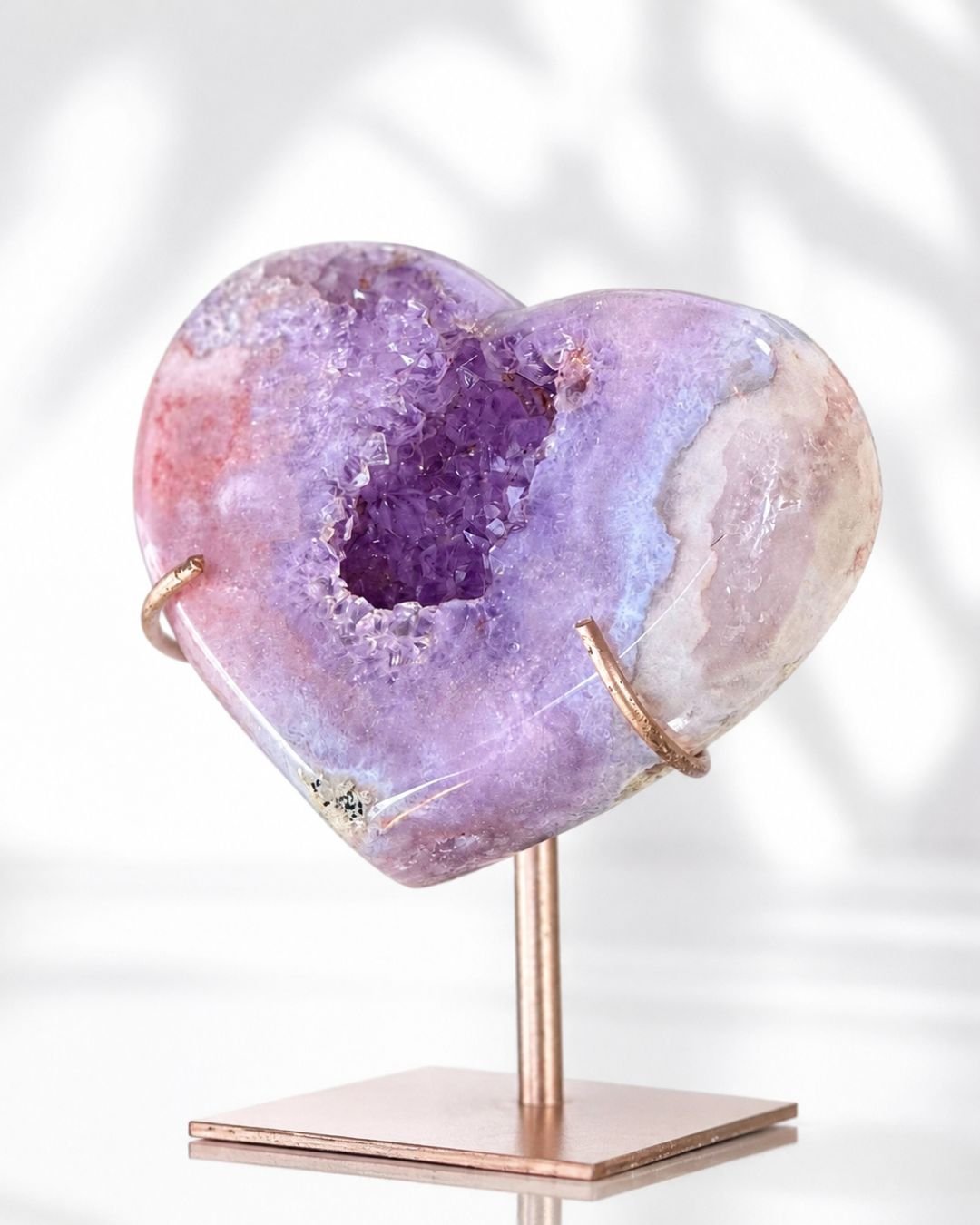 Amatista Rosa en Forma de Corazón - Imagen 2