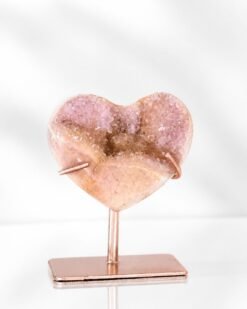 Amatista Rosa en Forma de Corazón