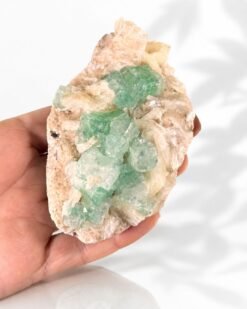 Apofilita Verde con Estilbita Rosa