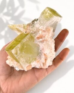 Apofilita Verde con Estilbita Rosa