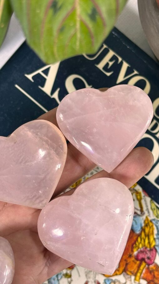 Corazón Mediano de Cuarzo Rosa 2