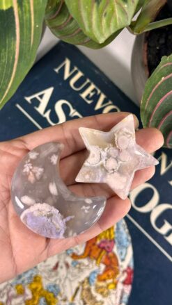 Luna y Estrella Ágata Flor de Cerezo 12