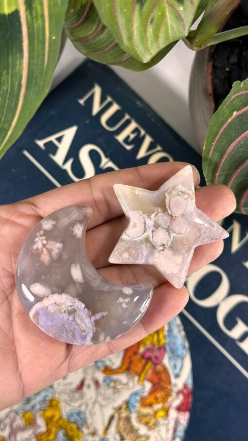 Luna y Estrella Ágata Flor de Cerezo 12
