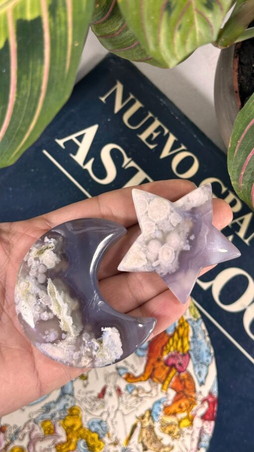 Luna y Estrella Ágata Flor de Cerezo 16