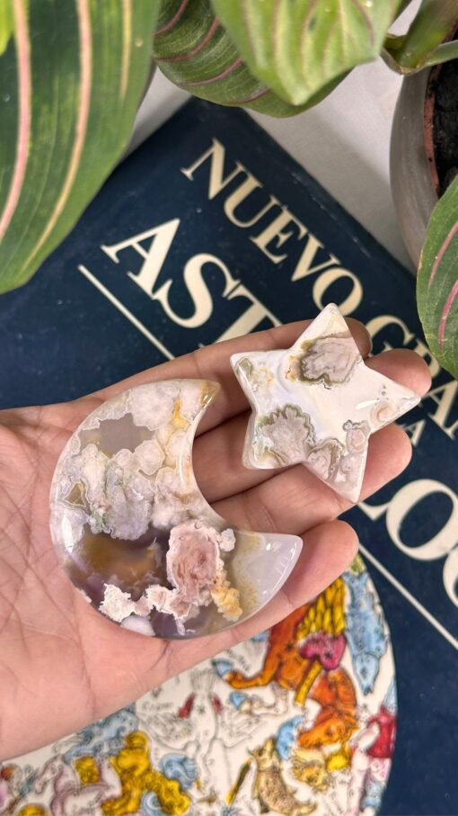 Luna y Estrella Ágata Flor de Cerezo 5