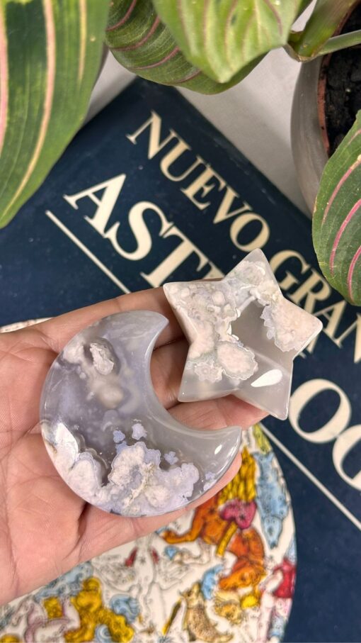 Luna y Estrella Ágata Flor de Cerezo 8