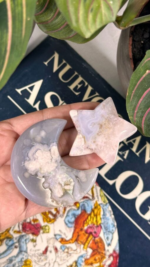Luna y Estrella Ágata Flor de Cerezo 9