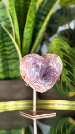 amatista rosa en forma corazón 6.2