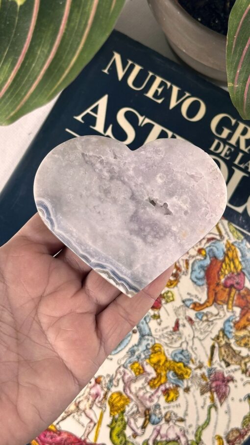 Corazón Ágata Azul 2.2