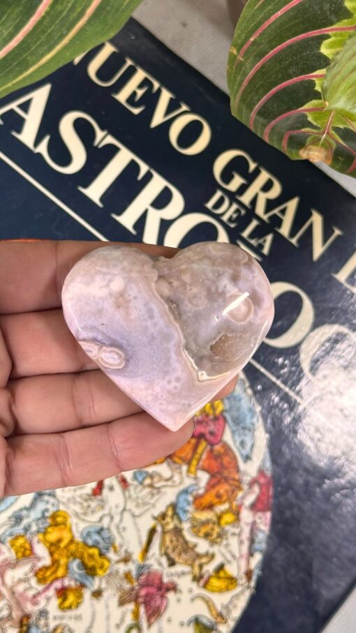 Corazón Ágata Flor Pequeño 5