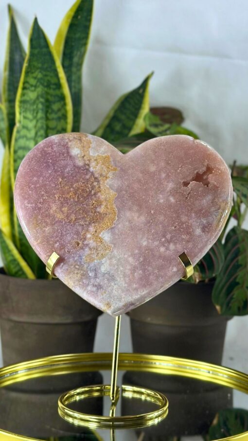 Corazón Grande Amatista Rosa