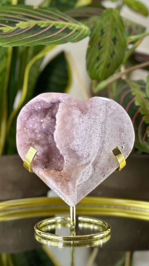 Corazón de Amatista Rosa Cristalizada 1