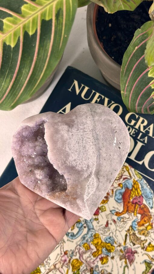 Corazón de Amatista Rosa Cristalizada - Imagen 2