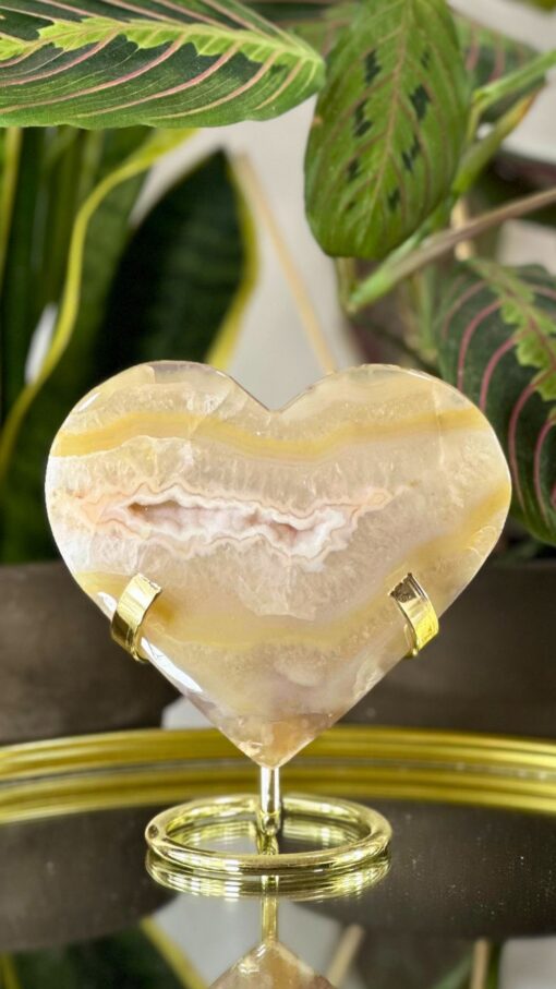 Geoda de Ágata Beige en Corazón 2