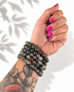 Pulsera Piedra Sangre Africana I 8.5 mm